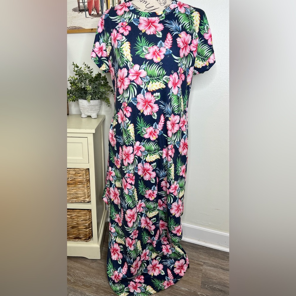 Tropical Flower Maxi Dress